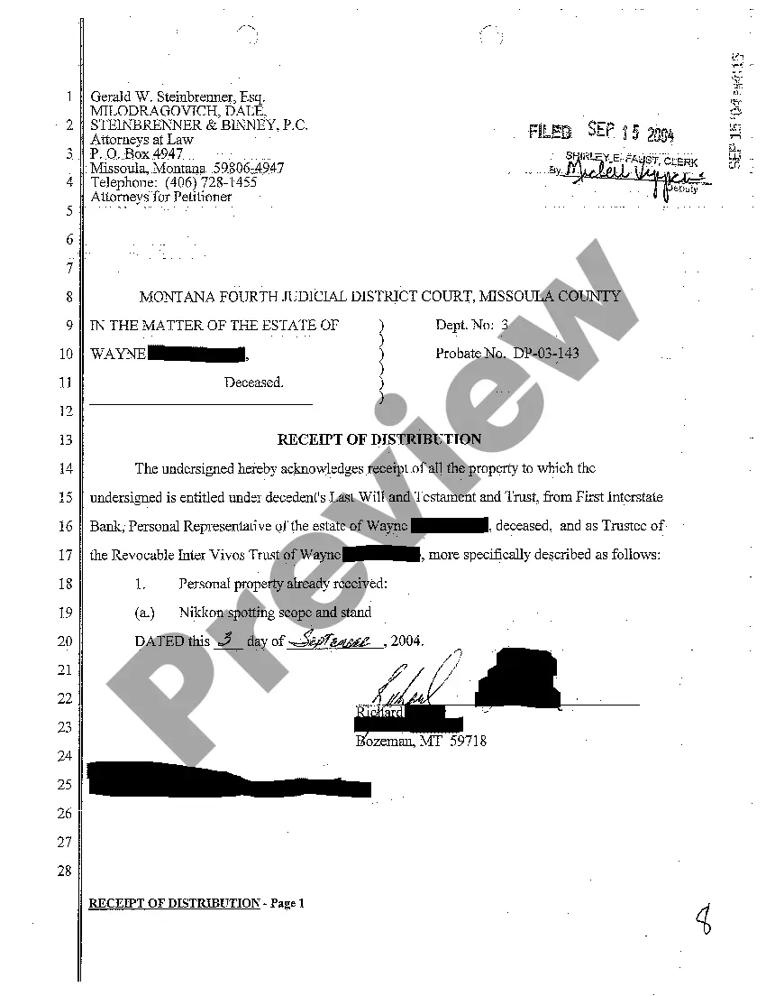 Get A06 Receipt of Distribution Preview A06 Receipt of Distribution
