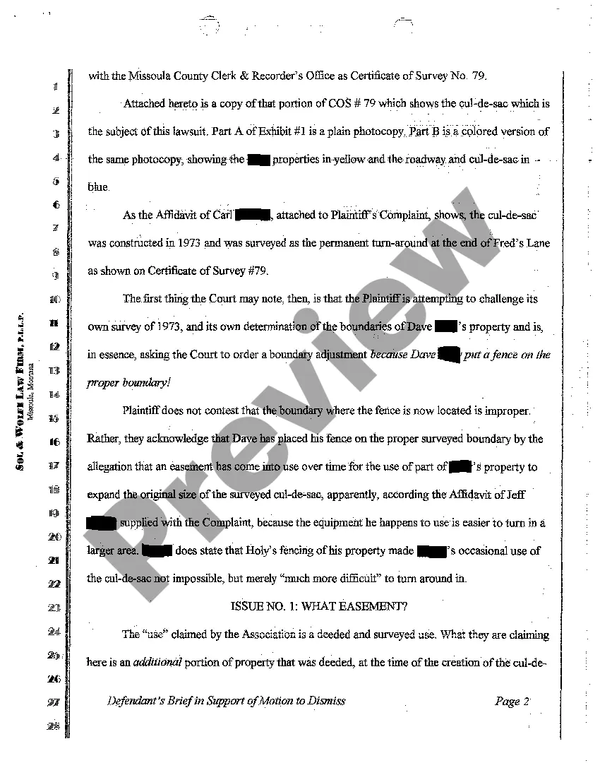 Preview A02 Brief in Support of Defendant's Motion to Dismiss