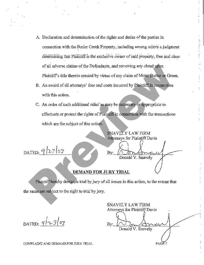 Get A01 Complaint for Declaratory and Other Relief and Demand for Jury Trial Preview A01 Complaint for Declaratory and Other Relief and Demand for Jury Trial
