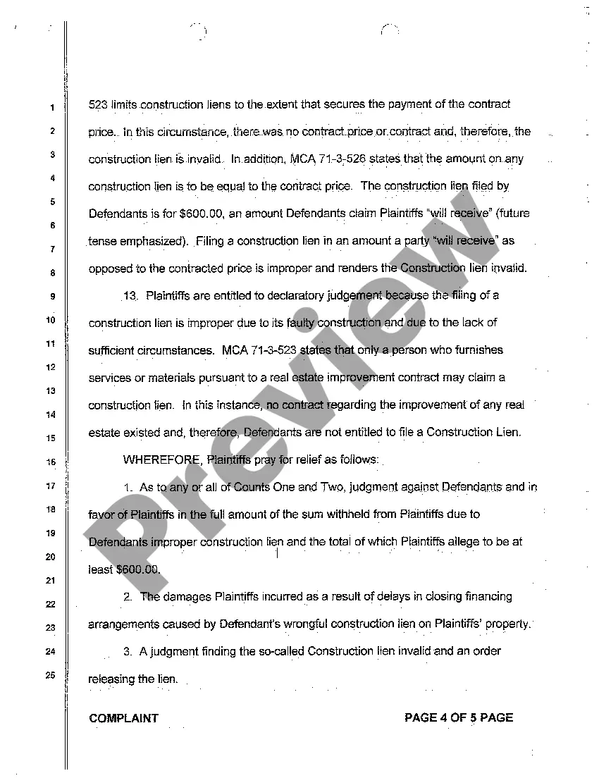 Get A01 Complaint regarding Defamation of Title Preview A01 Complaint regarding Defamation of Title