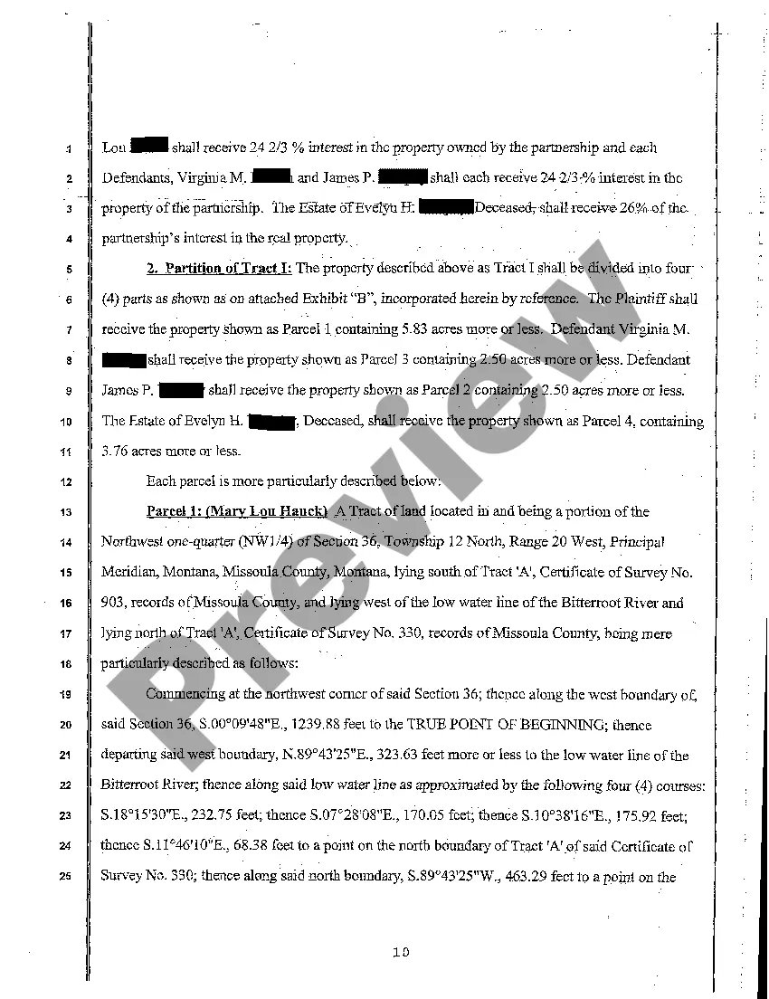 Preview A04 Stipulation and Order to Partition Real Property