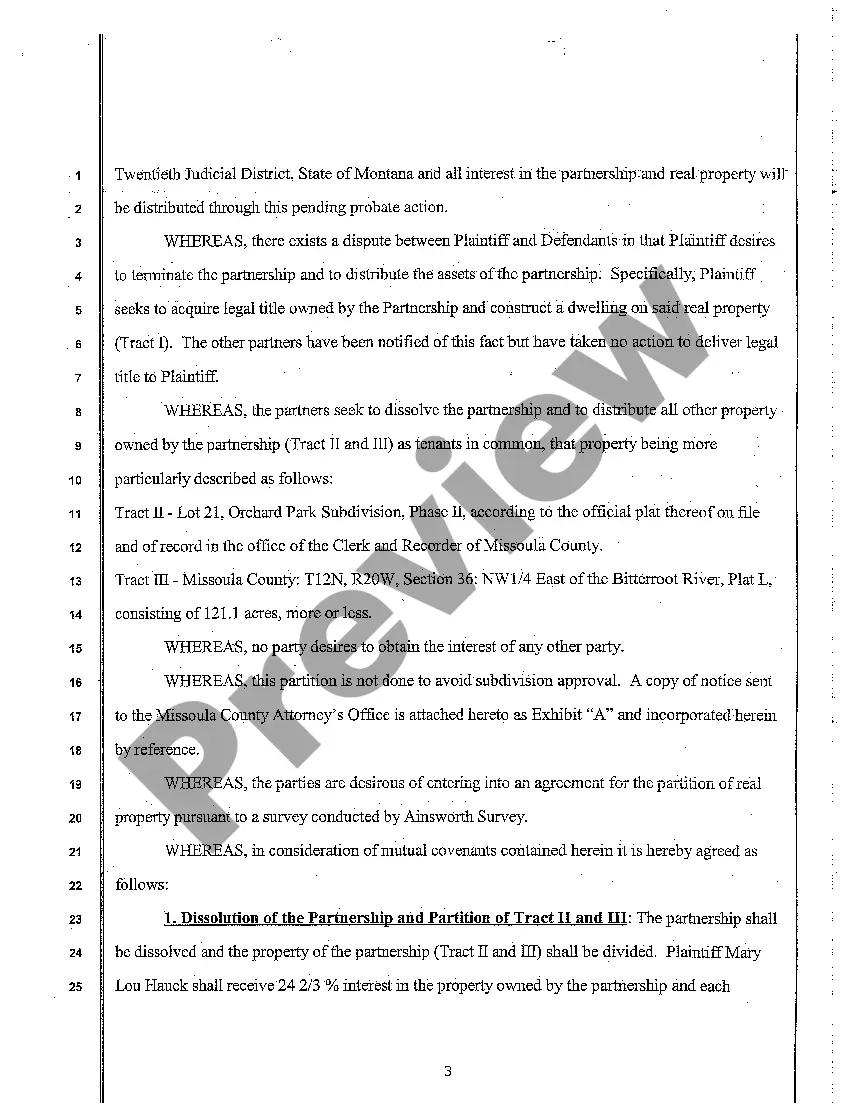 Preview A04 Stipulation and Order to Partition Real Property