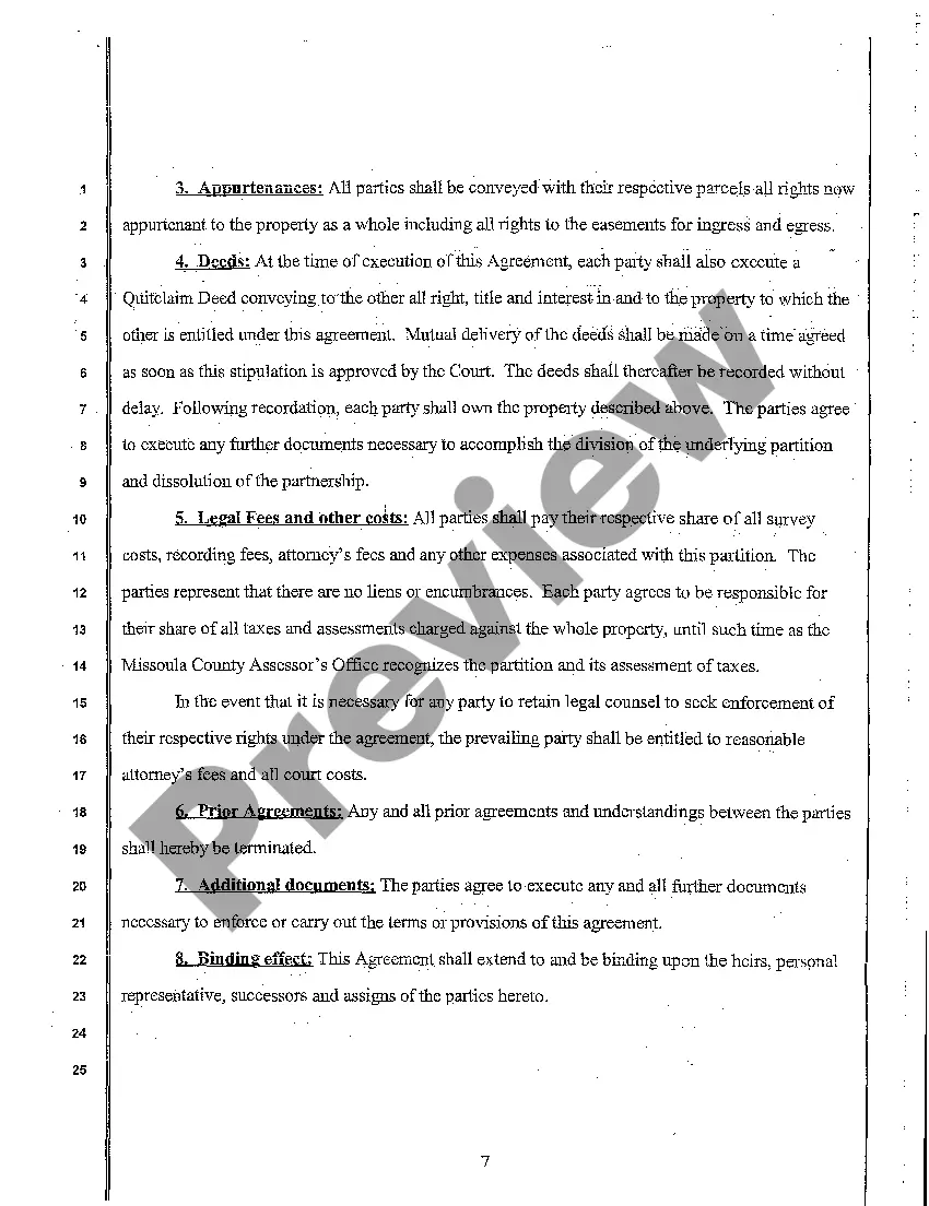 Preview A04 Stipulation and Order to Partition Real Property