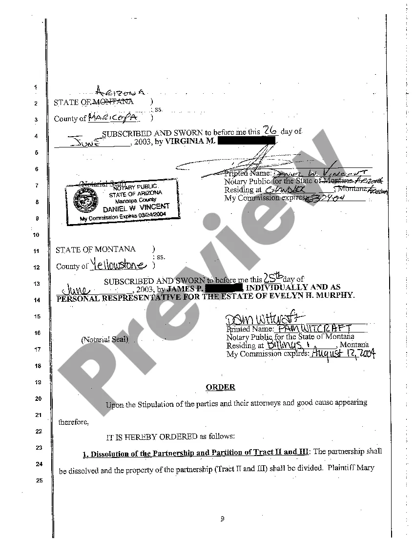 Preview A04 Stipulation and Order to Partition Real Property