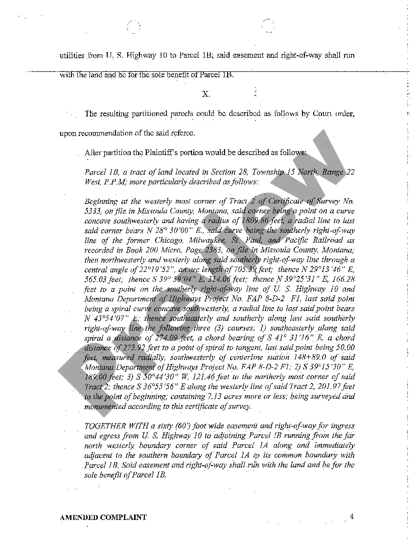 Preview A01 Amended Complaint for Partition of Property