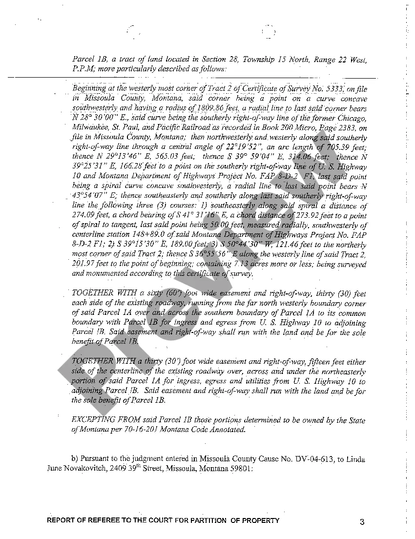 Get A06 Report of Referee to the Court for Partition of Property Preview A06 Report of Referee to the Court for Partition of Property
