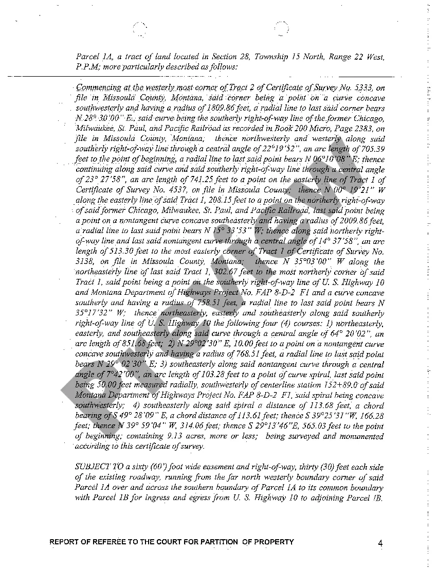 Get A06 Report of Referee to the Court for Partition of Property Preview A06 Report of Referee to the Court for Partition of Property