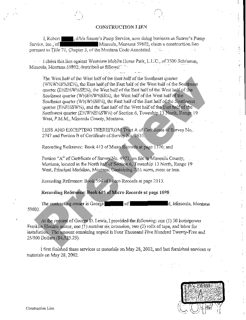 Preview A01 Complaint for Foreclosure