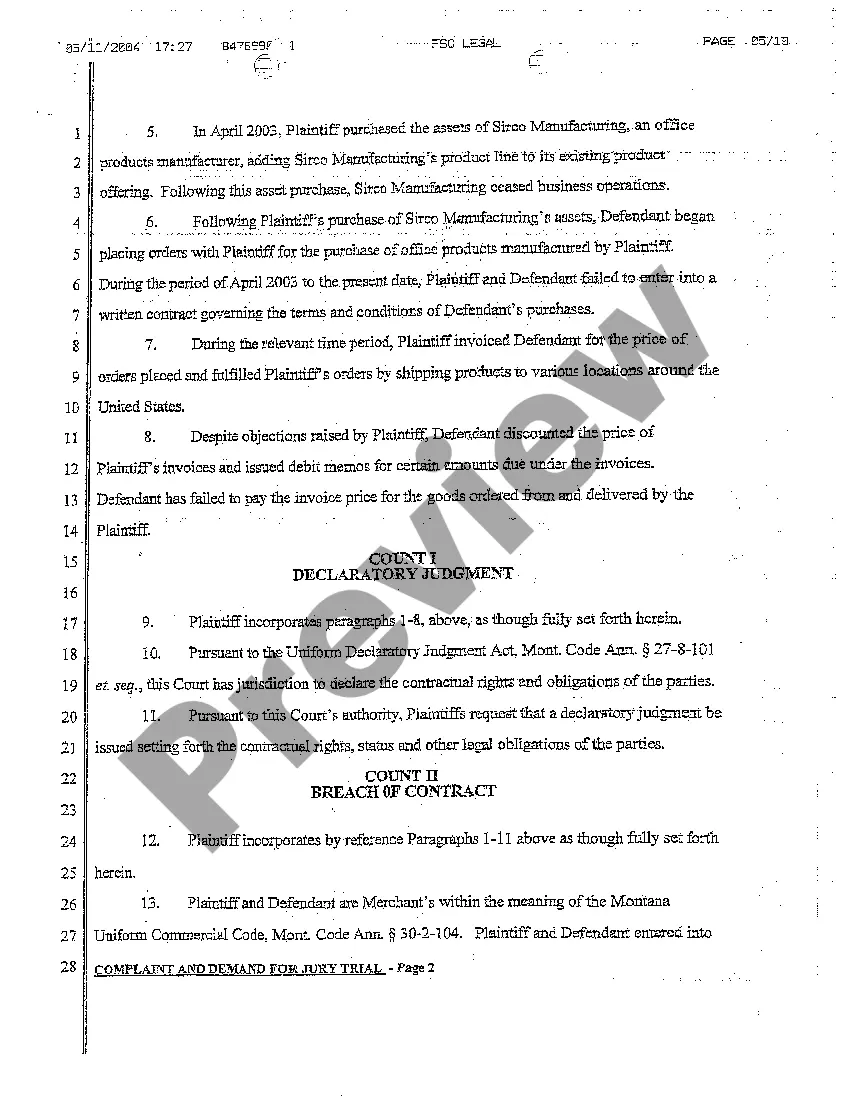 Preview A01 Complaint and Demand for Jury Trial