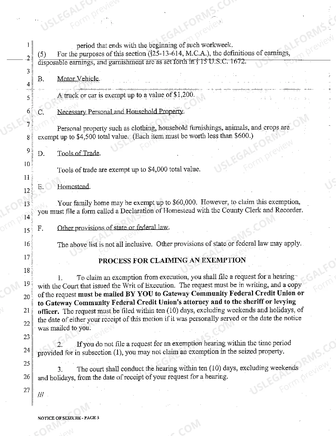 Preview A08 Notice to the Court of Return of Service of Execution Writ