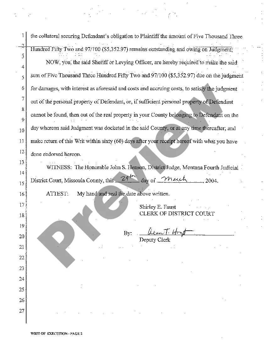 Preview A09 Writ of Execution