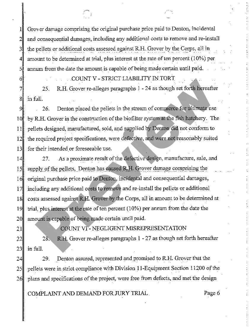 Preview A01 Complaint and Demand for Jury Trial regarding Breach of Contract