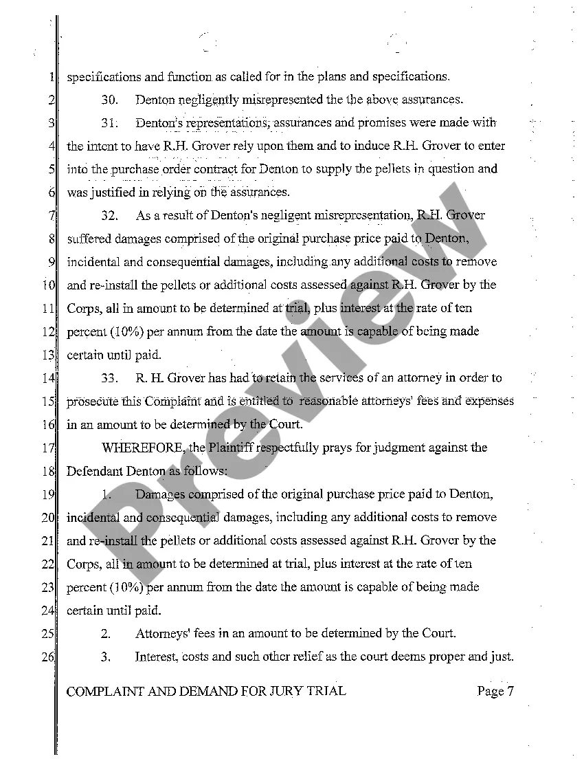 Preview A01 Complaint and Demand for Jury Trial regarding Breach of Contract