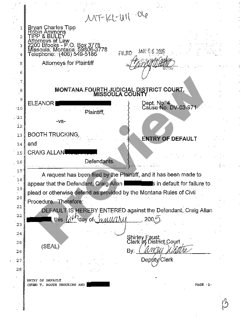 Preview A06 Entry of Default