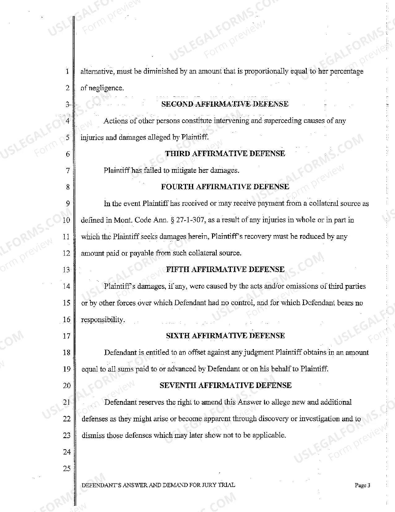 Preview A02 Defendants Answer and Demand for Jury Trial