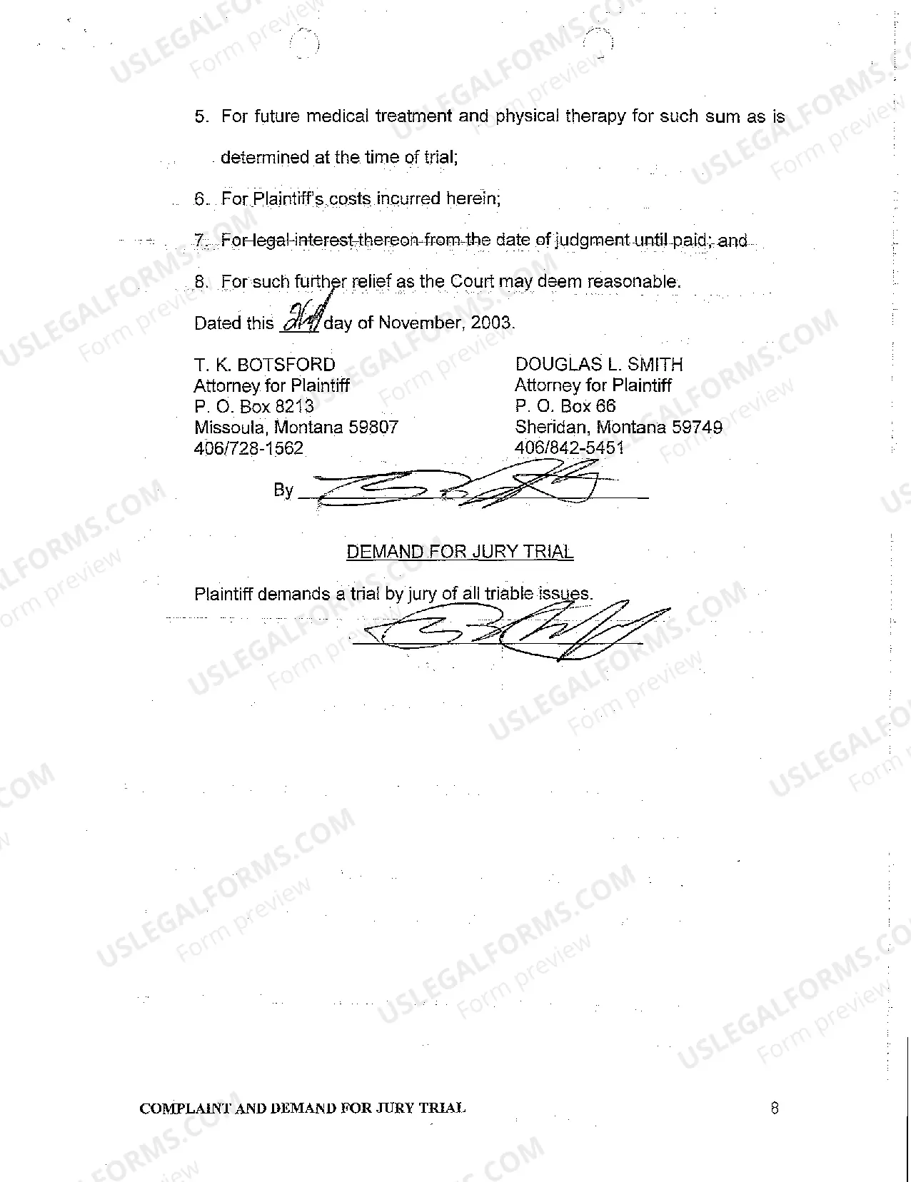 Preview A01 Complaint and Demand for Jury Trial regarding Slip and Fall