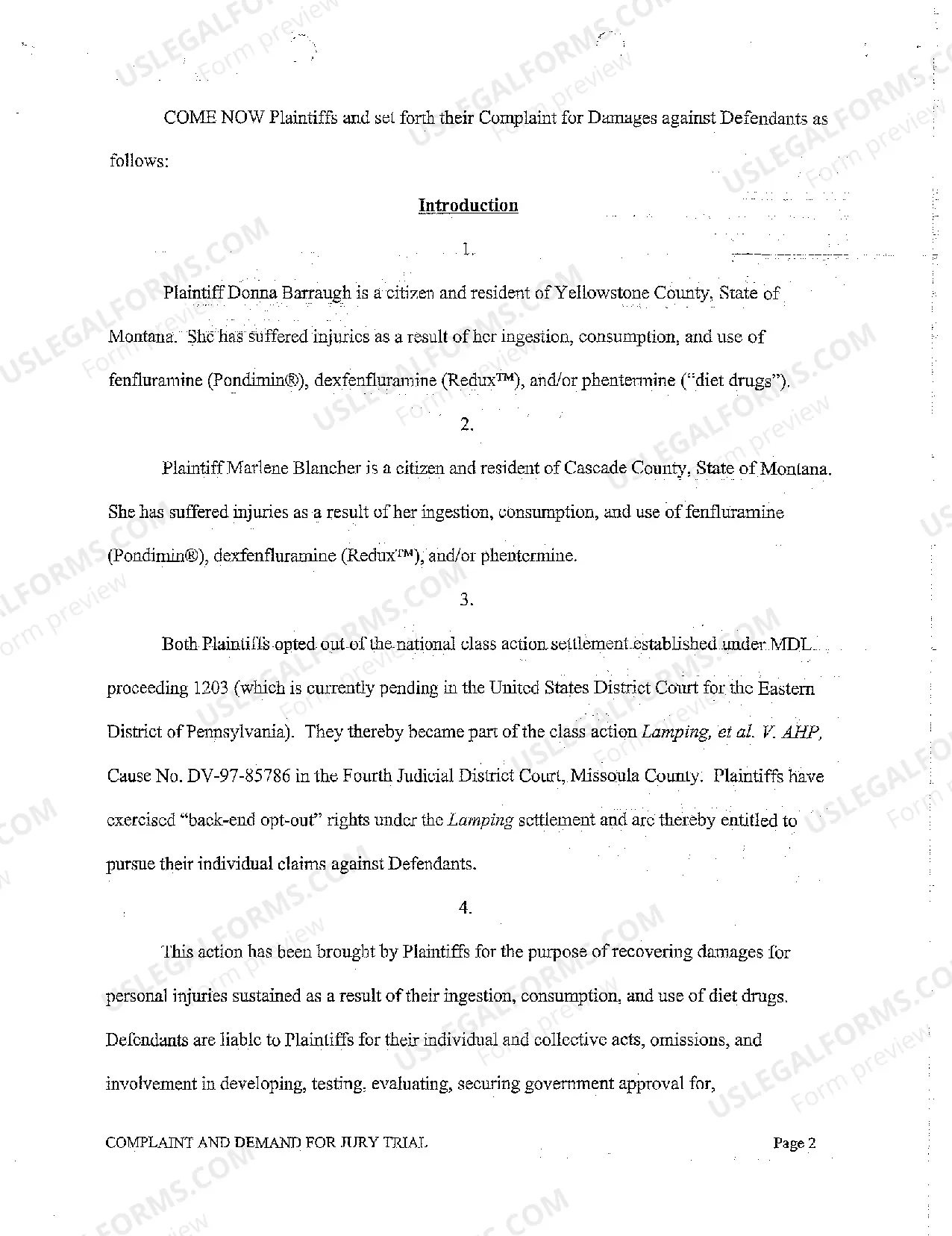 Preview A01 Defendant's Answer and Jury Demand