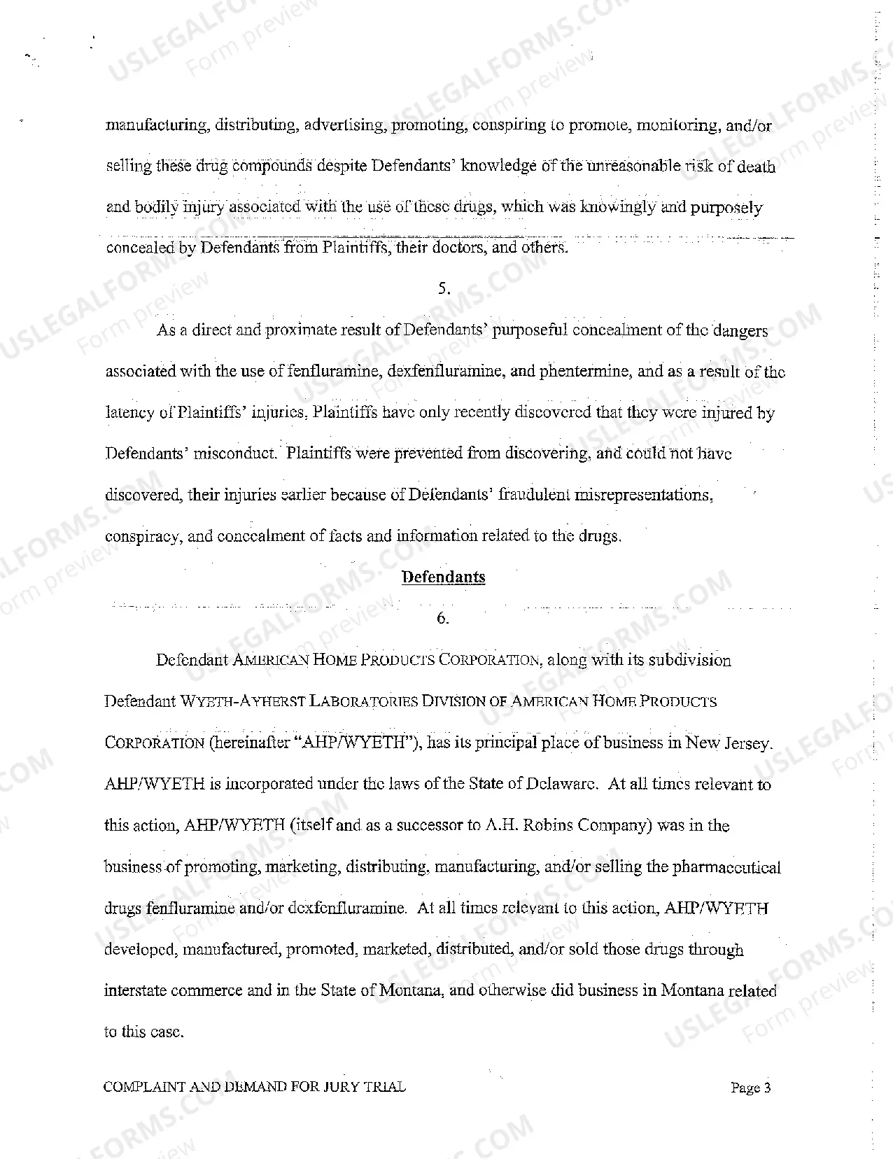 Preview A01 Defendant's Answer and Jury Demand