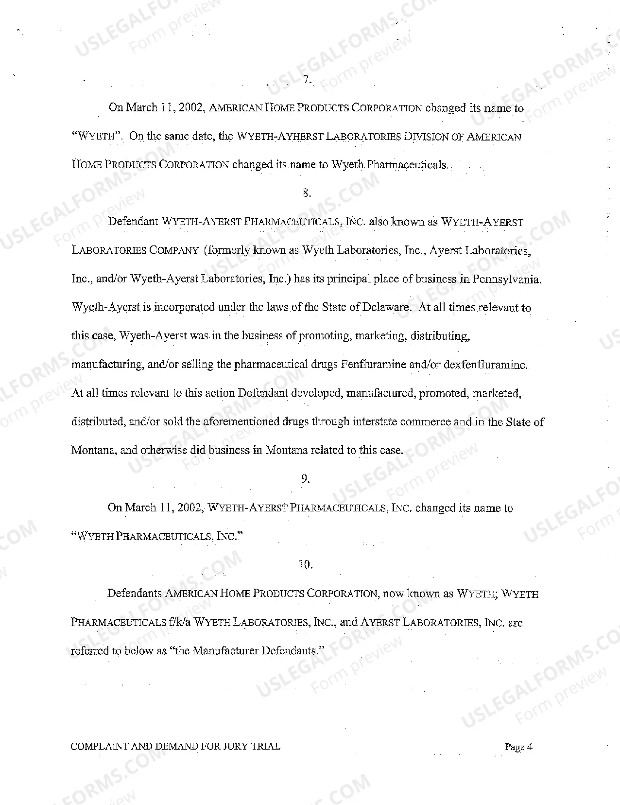 Preview A01 Defendant's Answer and Jury Demand