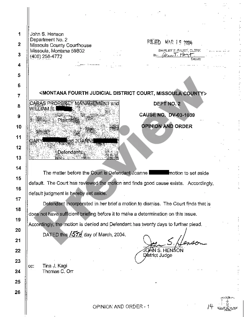 Get A03 Answer to Complaint for Damages and Possession of Premises Preview A03 Answer to Complaint for Damages and Possession of Premises