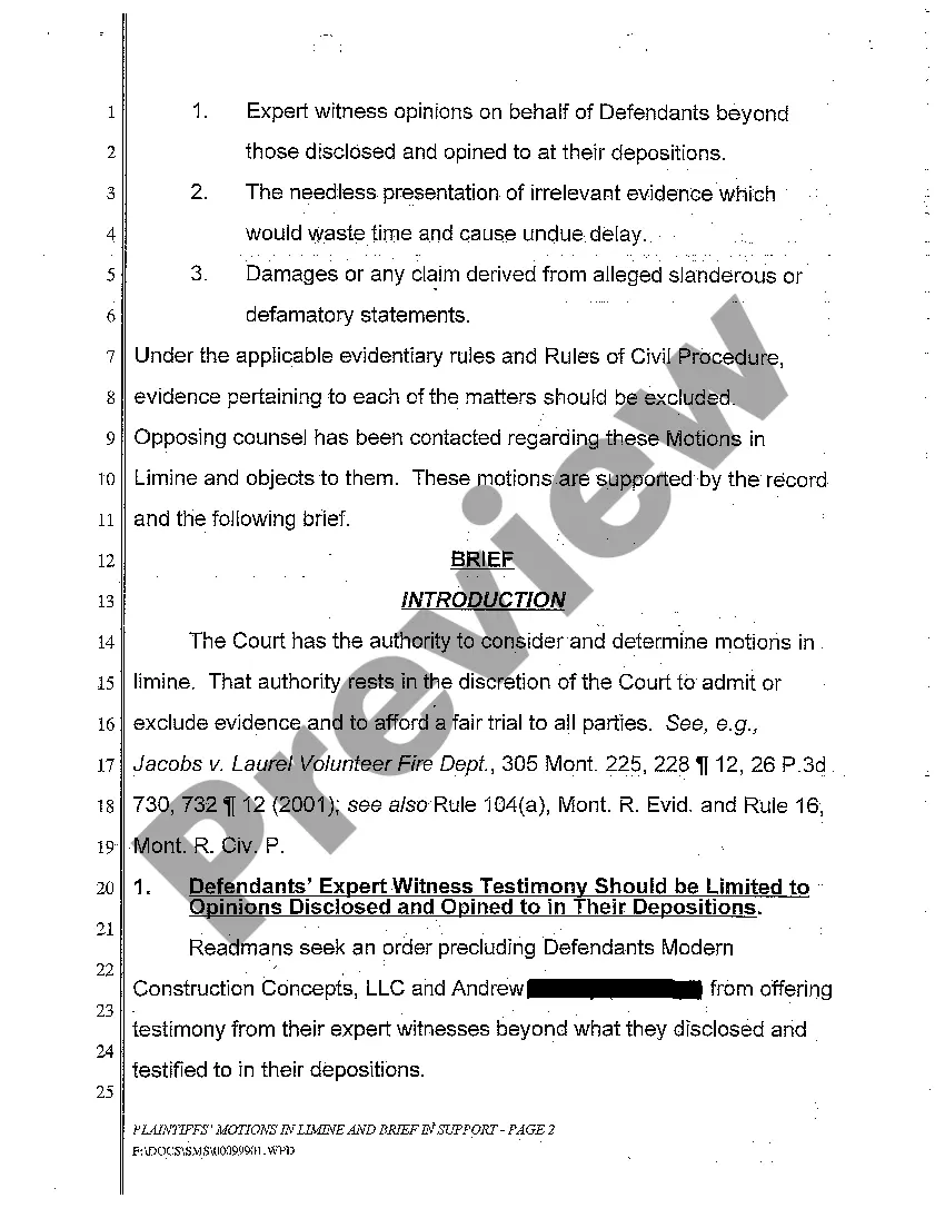 Preview A04 Defendants' Motion to Allow Inspection of Property by Jury and Brief in Support