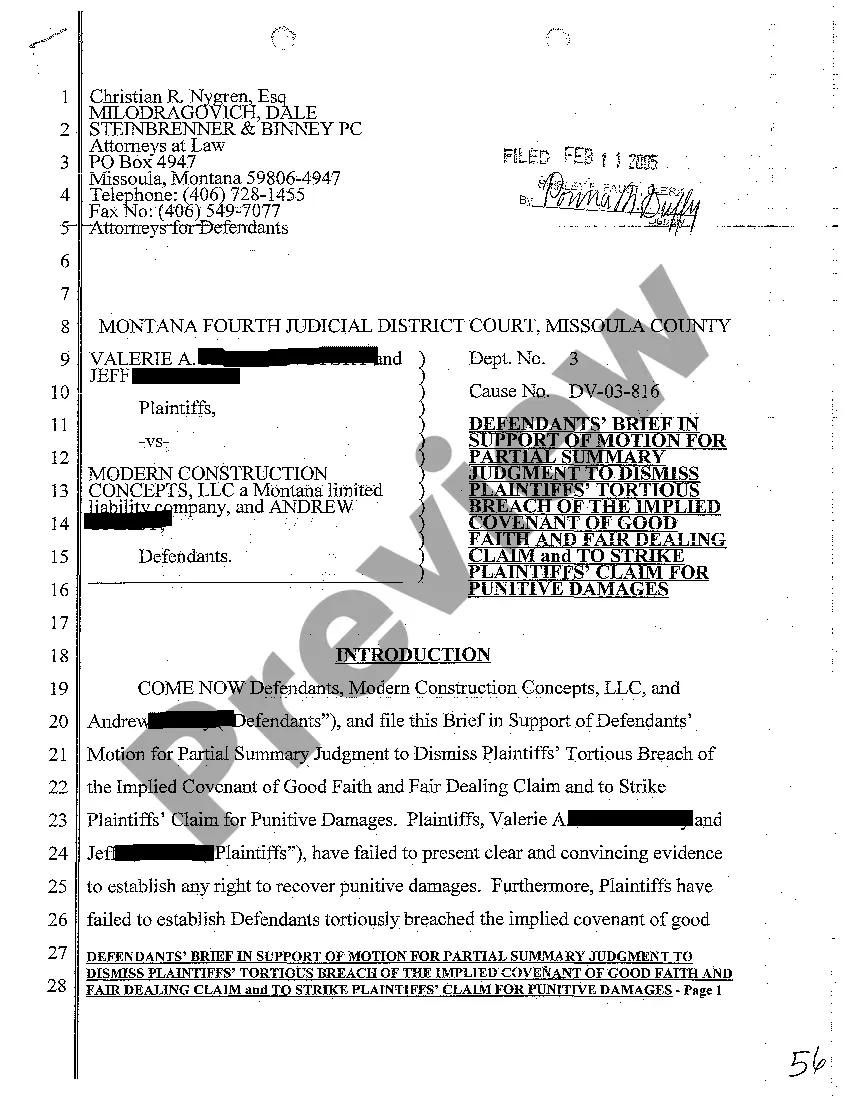 Preview A04 Defendants' Motion to Allow Inspection of Property by Jury and Brief in Support