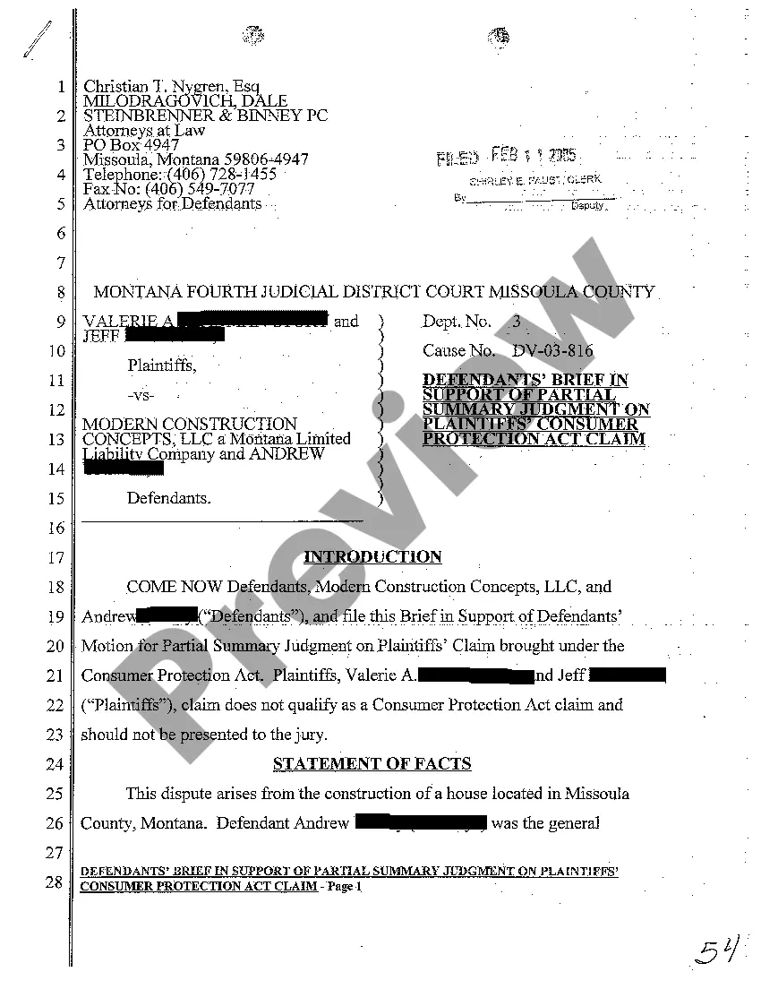 Preview A04 Defendants' Motion to Allow Inspection of Property by Jury and Brief in Support