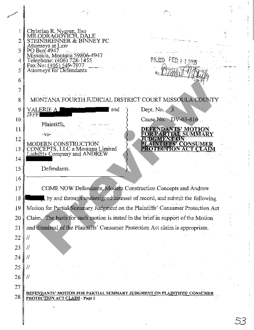 Preview A04 Defendants' Motion to Allow Inspection of Property by Jury and Brief in Support