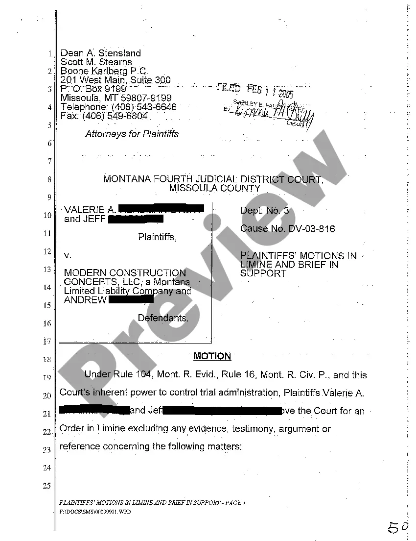 Preview A04 Defendants' Motion to Allow Inspection of Property by Jury and Brief in Support