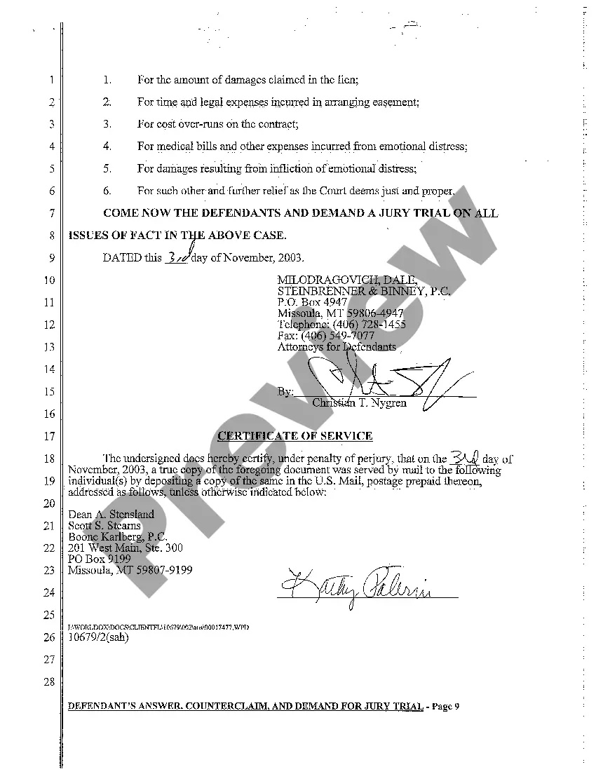 Preview A02 Plaintiff's Answer to Counterclaim