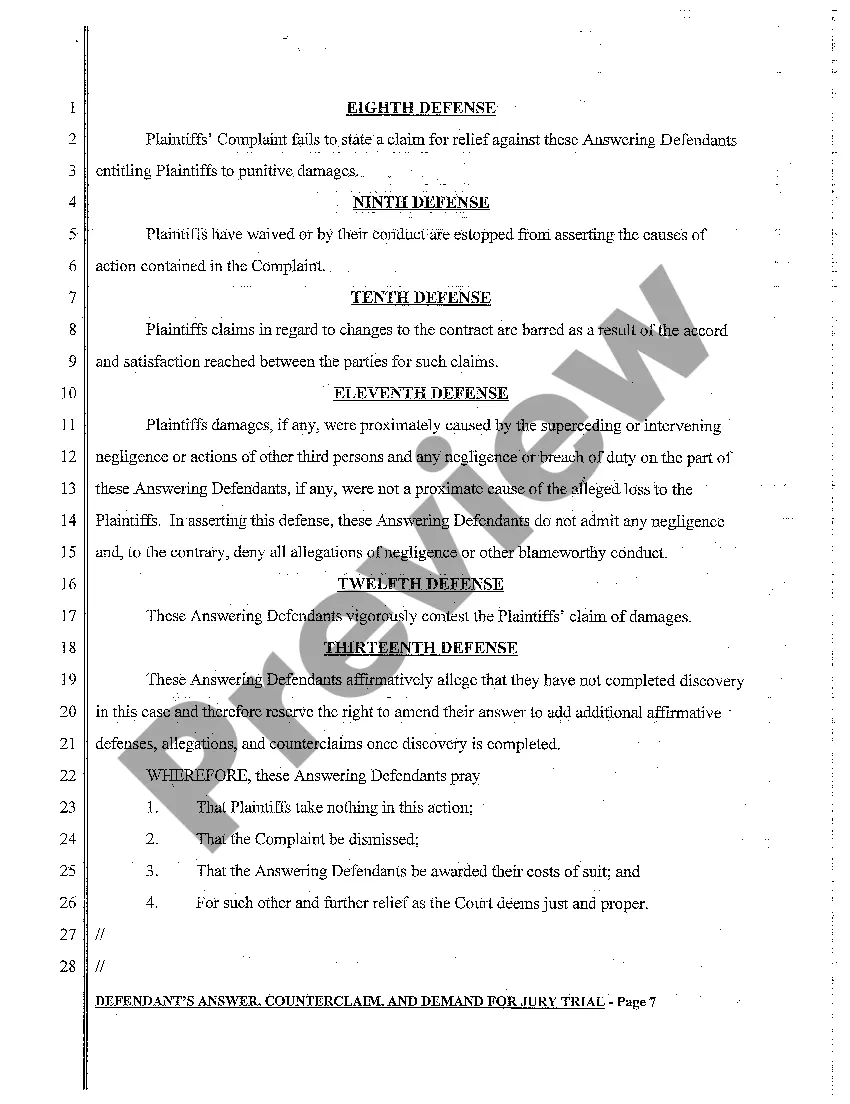 Preview A02 Plaintiff's Answer to Counterclaim