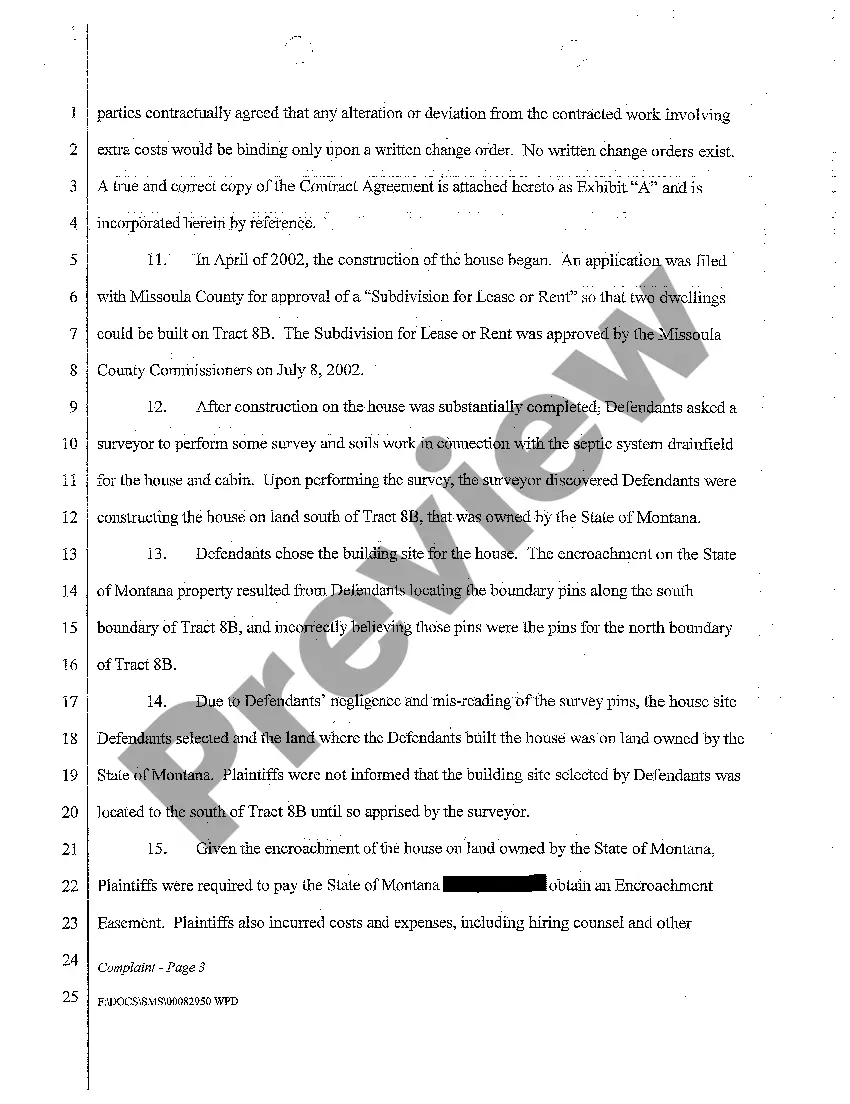 Preview A01 Complaint for Breach of Warranty