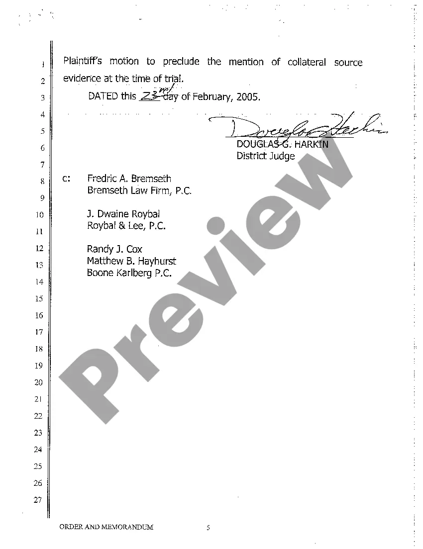 Preview A05 Order and Memorandum