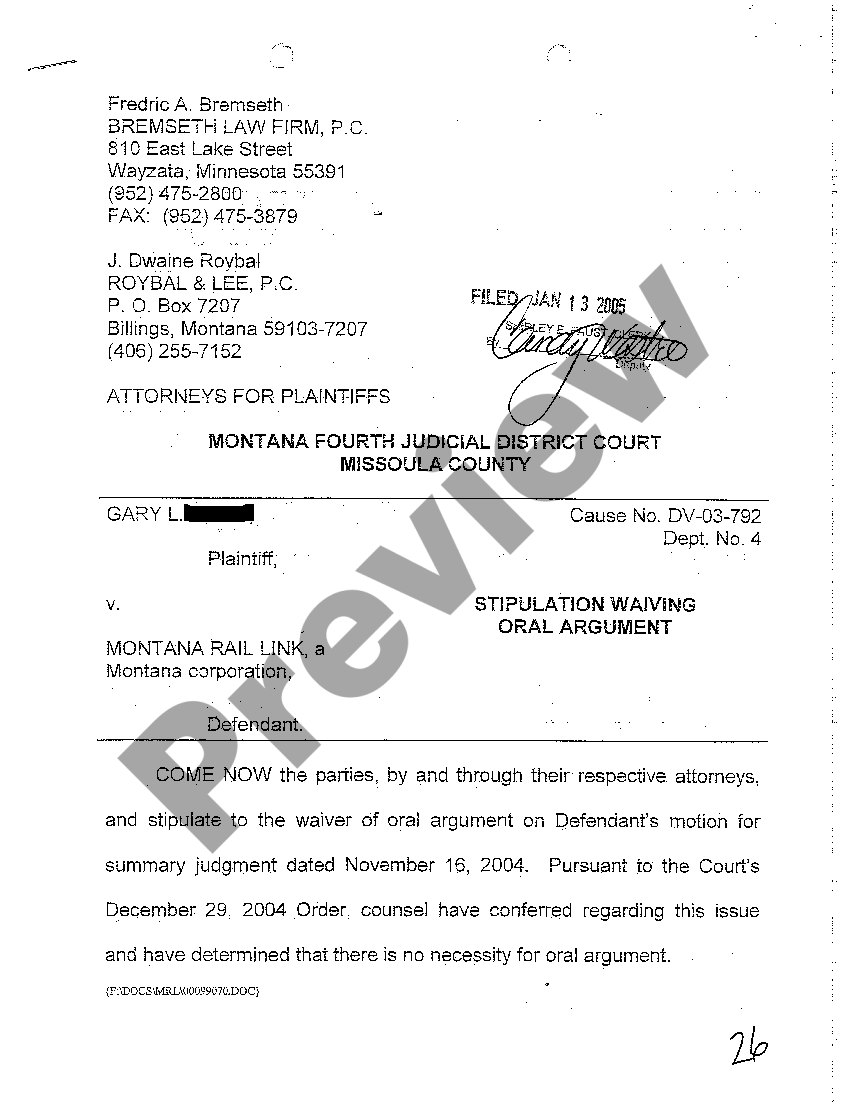 Sample Reply Brief Montana For Rent US Legal Forms