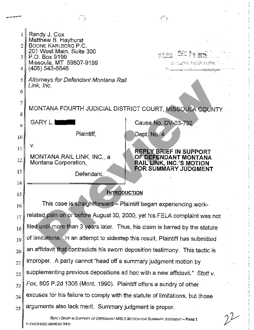 Preview A03 Defendant's First and Second Motions in Limine and Brief in Support