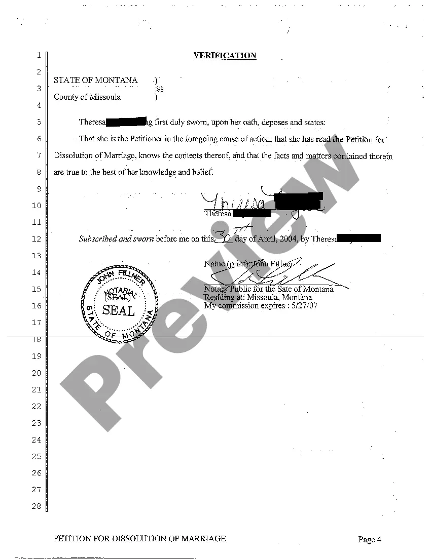 Preview A01 Petition for Dissolution of Marriage