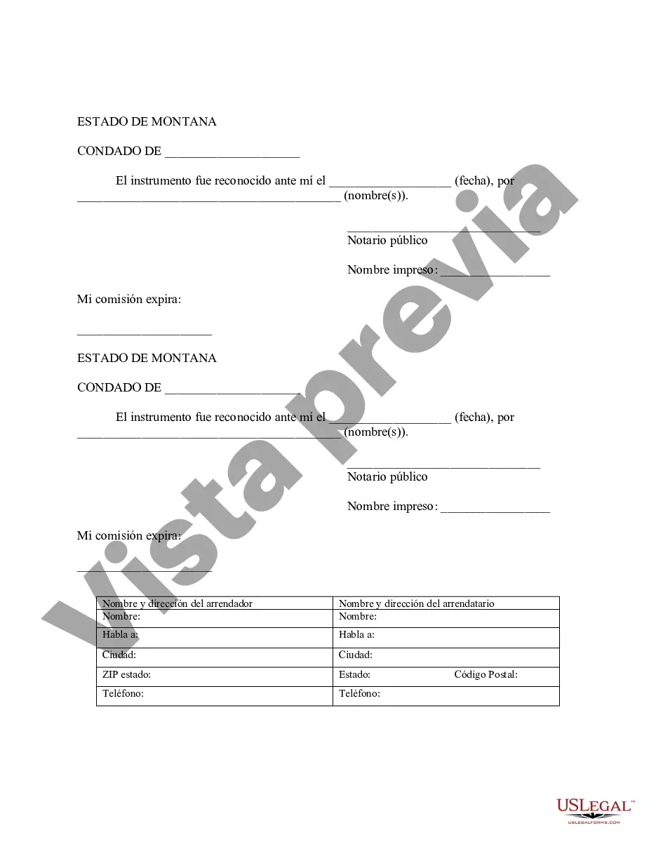 Preview Aviso de Arrendamiento para Grabación