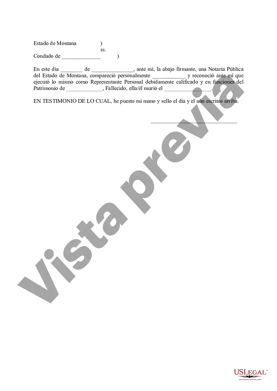 Preview Declaración de reconocimiento de terminación de tenencia conjunta