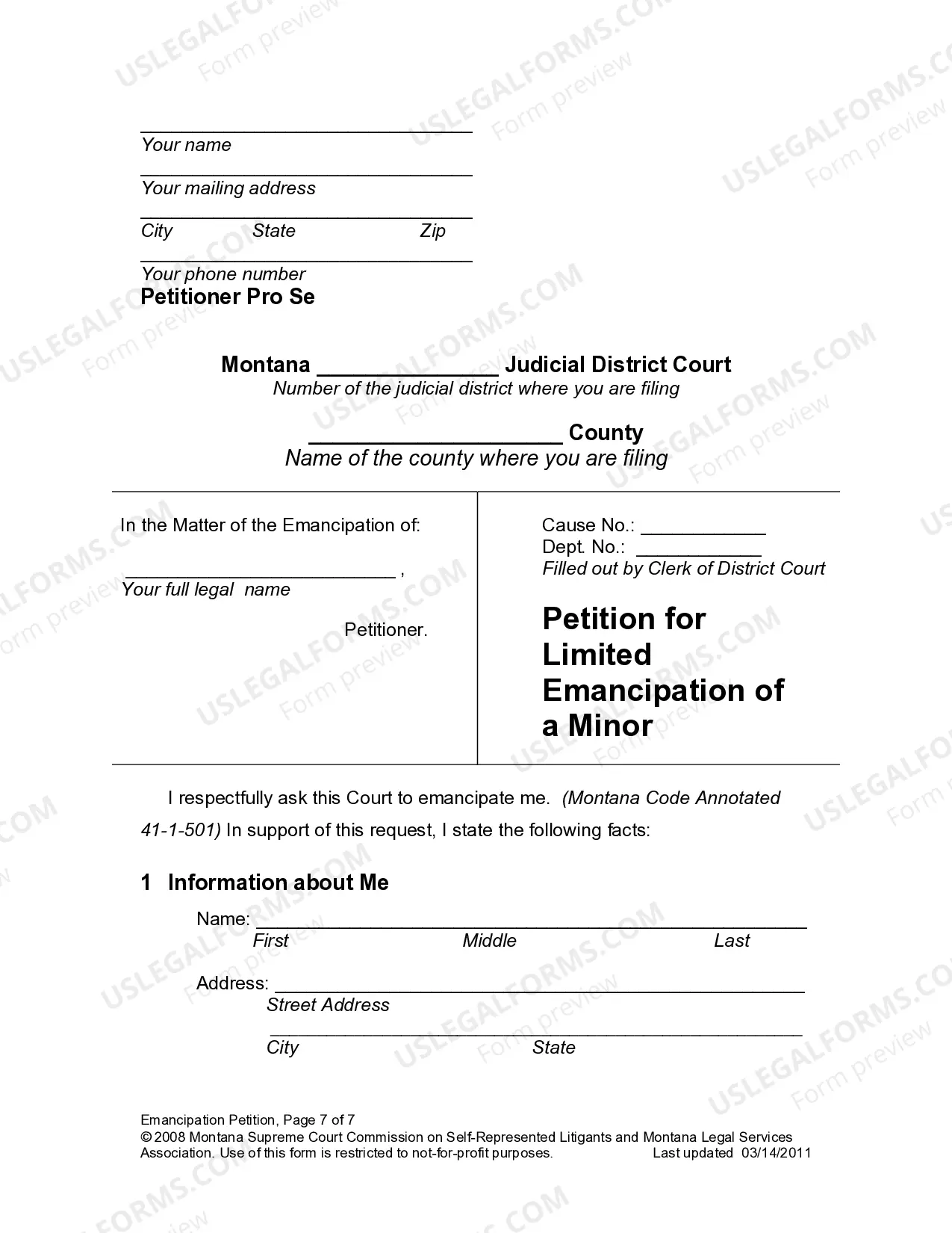 Preview Petition - Emancipation