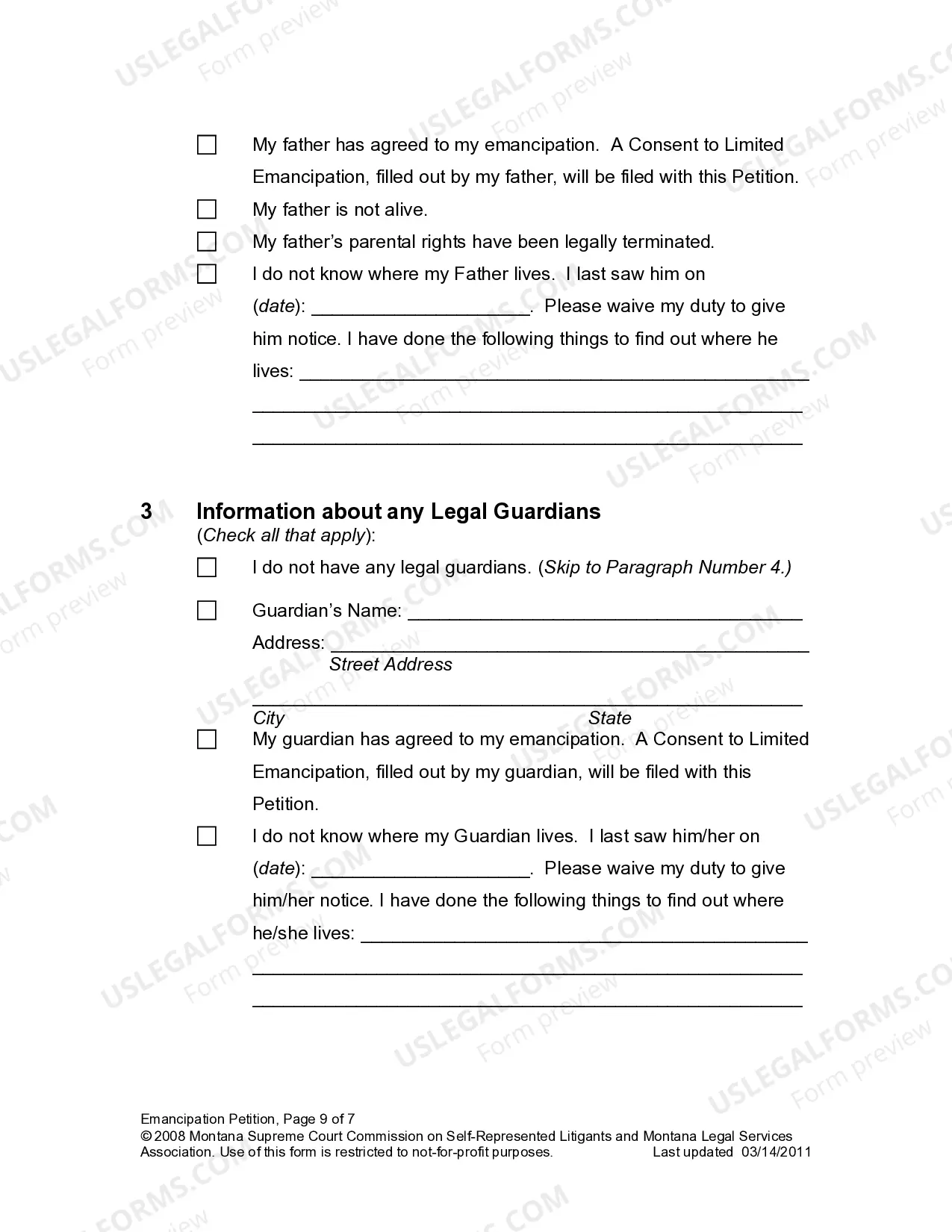 Preview Petition - Emancipation