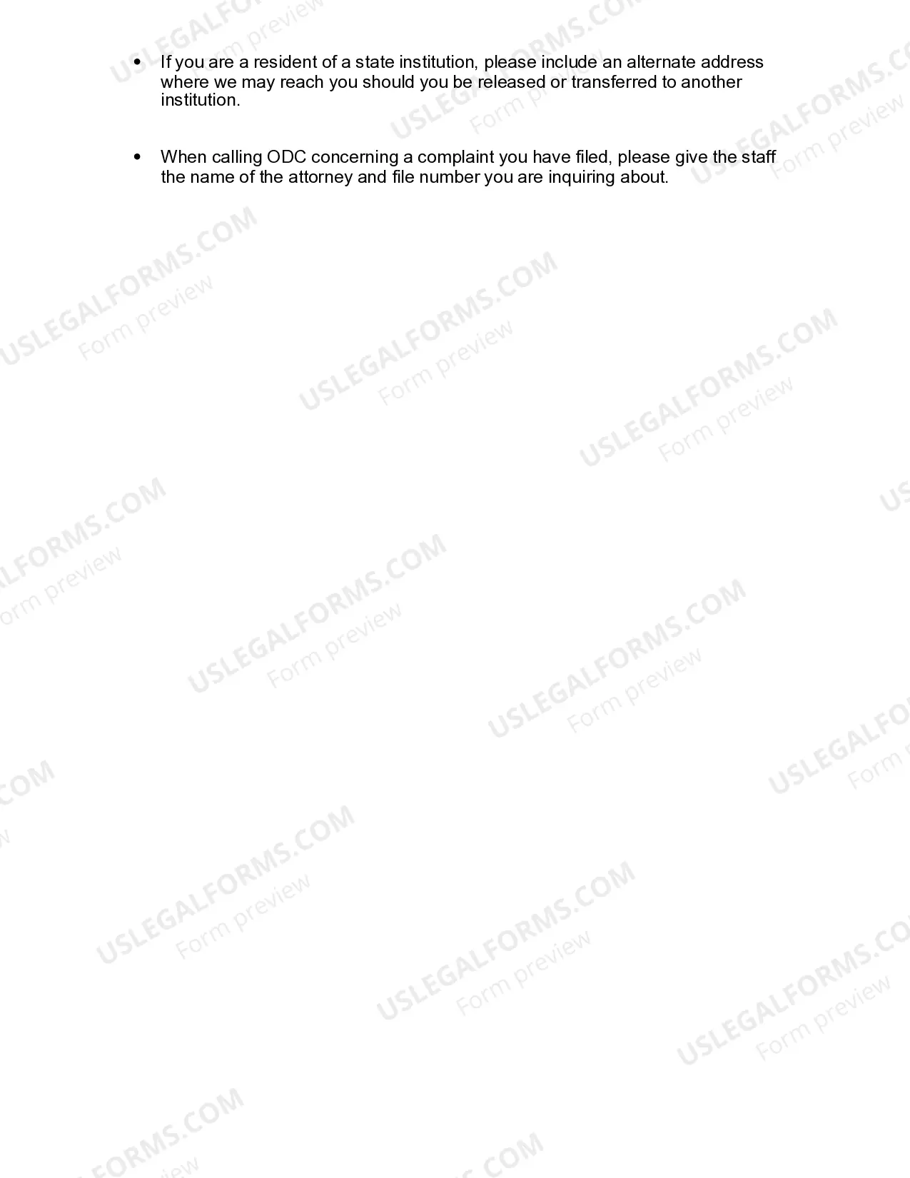 Preview Important Guidelines for Preparing Your Complaint