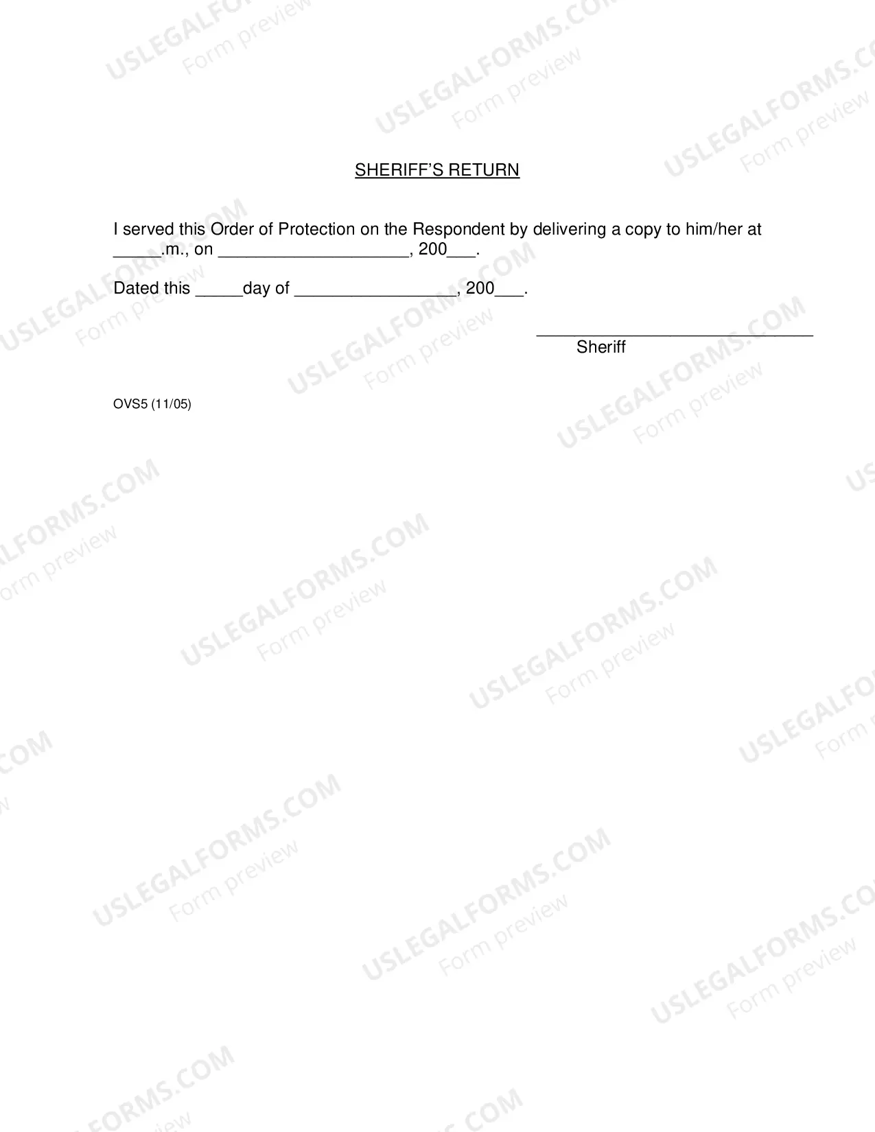 Preview Order of Protection