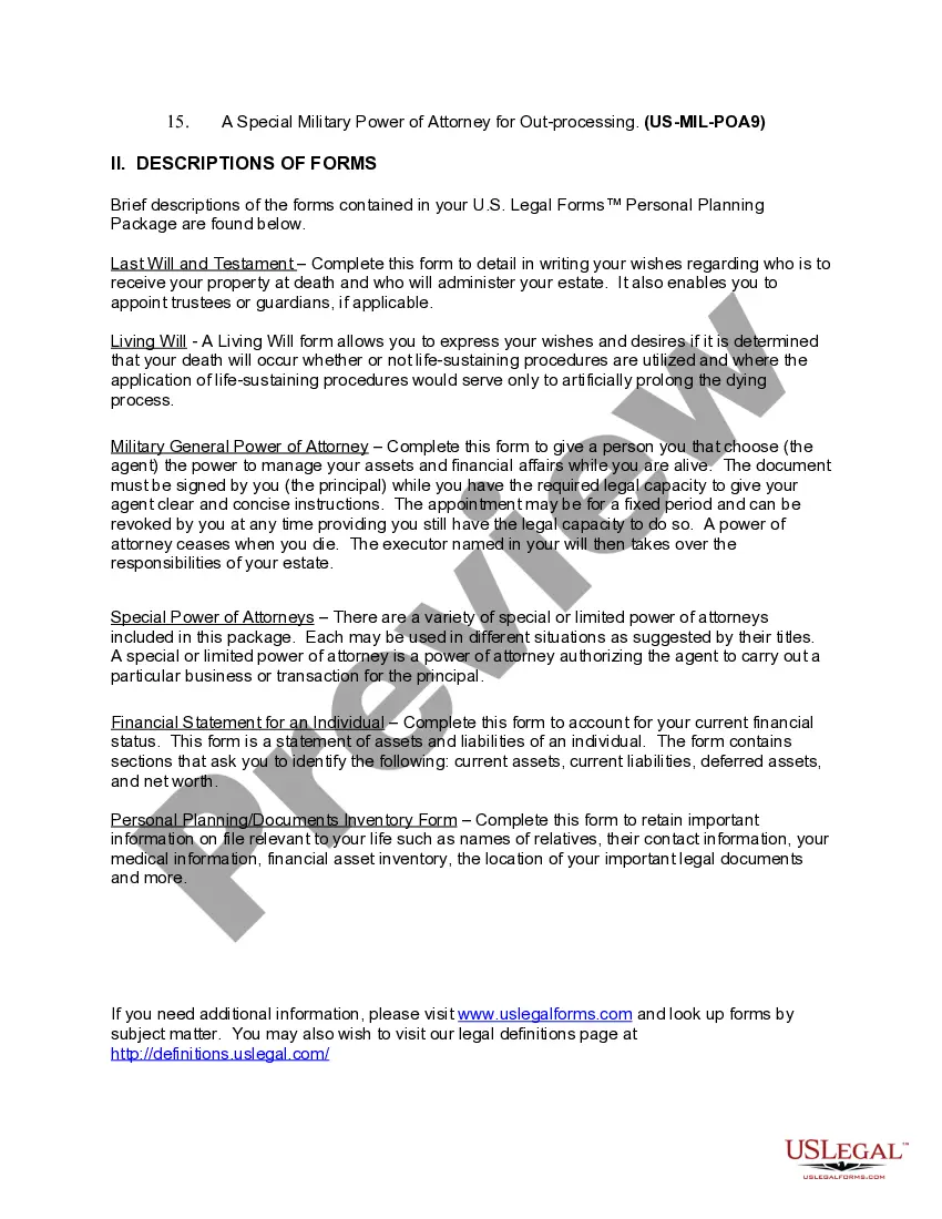 Preview Montana Essential Legal Life Documents for Military Personnel