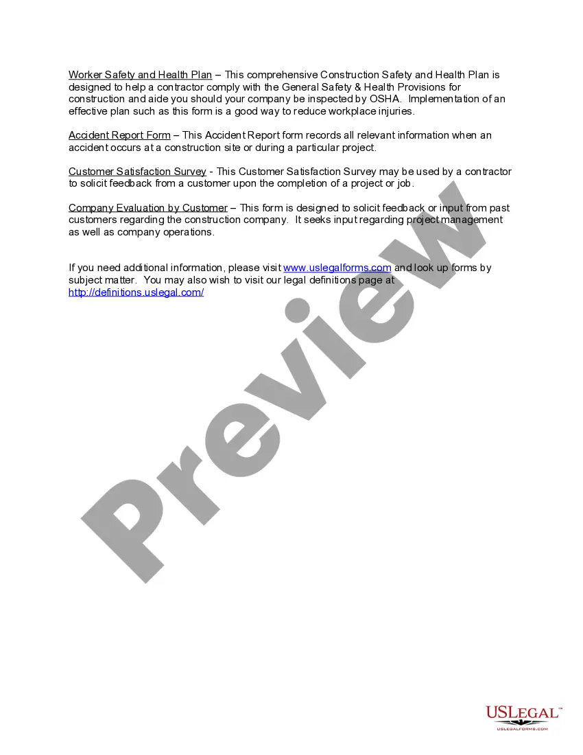 Preview Montana Contractors Forms Package