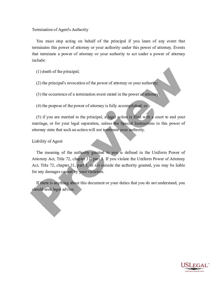 Preview Statutory General Power of Attorney with Durable Provisions