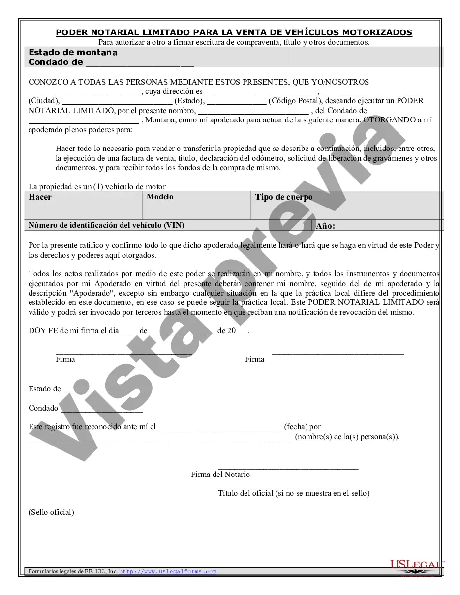 Preview Poder notarial para la venta de vehículos de motor