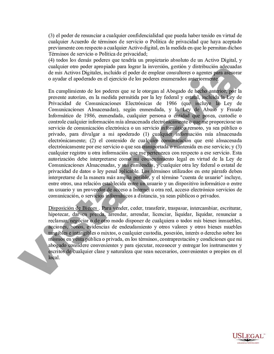 Preview Poder notarial limitado en el que se especifican poderes con ejemplos de poderes incluidos