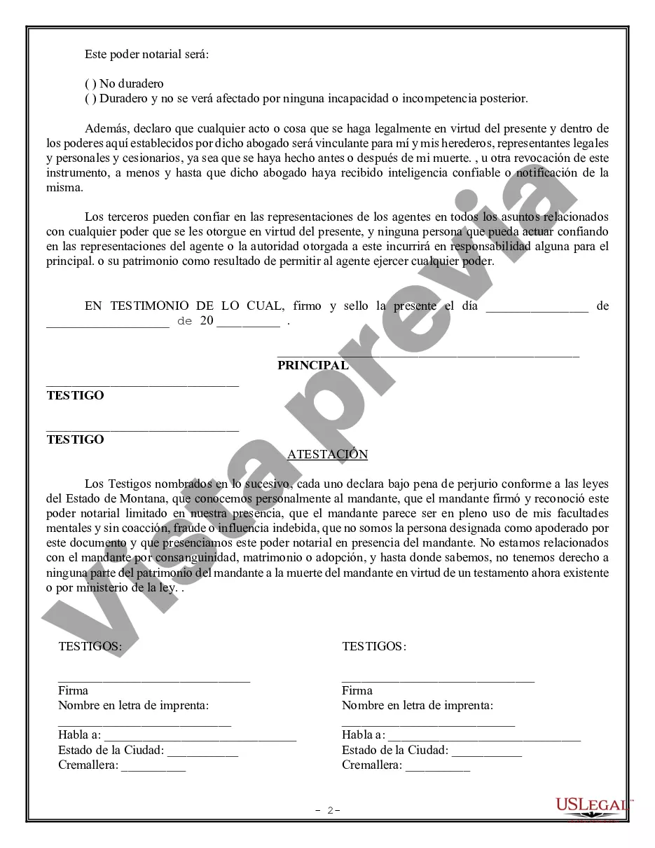 Preview Poder Notarial Limitado para Transacciones de Acciones y Poderes Corporativos