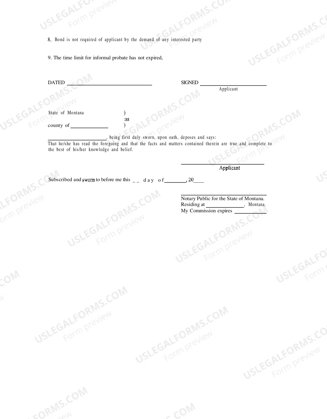 Preview Application for Informal Probate and Appointment of Personal Representative
