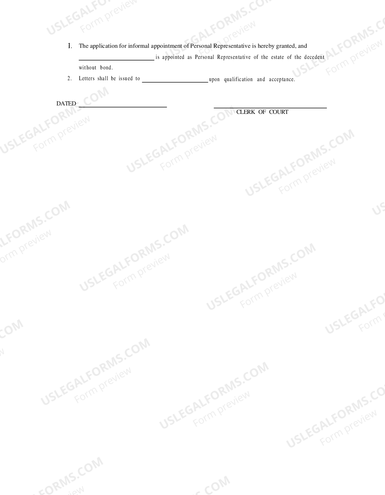 Montana Application For Informal Probate US Legal Forms